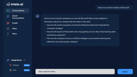 Customer Insights  - Intelo